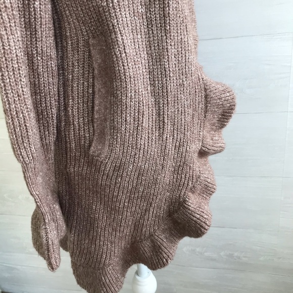 {Hinge.} Brown taupe heather drape cardigan, S - Picture 4 of 7